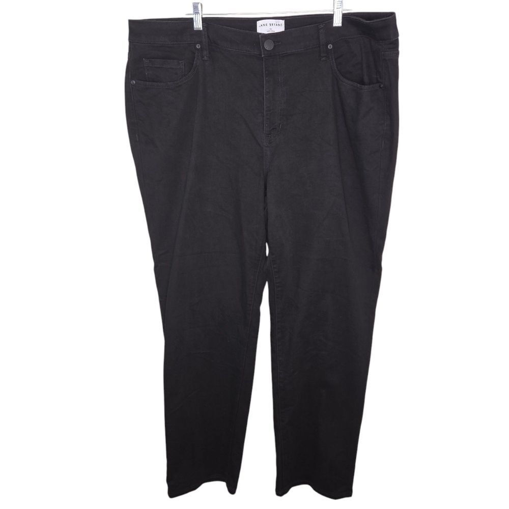 Lane Bryant Black Signature Fit Mid-rise Straight Denim Jeans 24L 24 Long